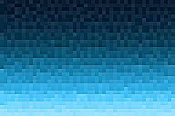 Abstract blue gradient background. Texture with pixel square blocks. Mosaic pattern.