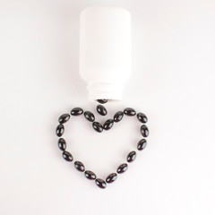 Various pills, drugs on a light background. Pharmaceutical product.