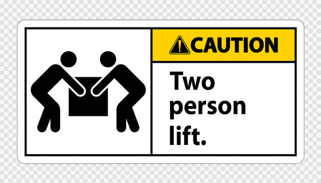 Two person lift Symbol Sign Isolate on transparent Background,Vector Illustration