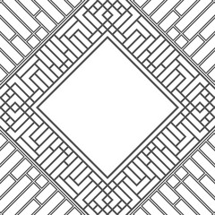 Obraz premium Abstract black maze frame. Greek style.