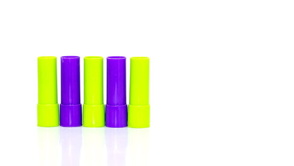 close up colorfull plastic tube