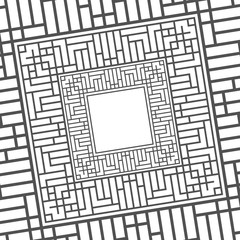 Abstract black maze frame. Greek style.