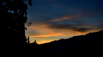 Valtellina cloudscape at the sunrise.