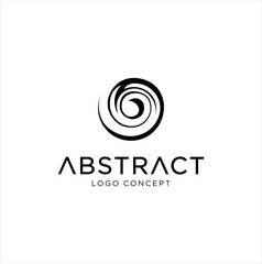 Abstract Water Swirl Logo Design template . Spiral logo design template