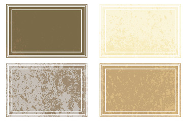 Fototapeta na wymiar Set of templates of color rectangle retro vintage grunge frames for greetings, promotion and price. Vector elements with scratched effect for posters, sites, web, shops, websites, labels, design.