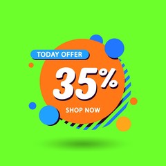 Sale banner vector illustration. Discounts and promotional Mega sale offers design template. Promotional offer web banner.