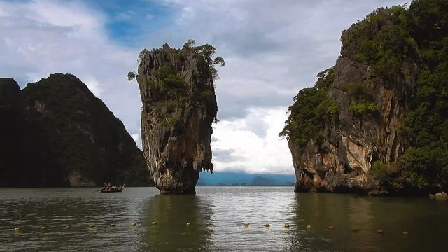 Famous 'James Bond' island, since 1974, when it was featured in the James Bond movies The Man with the Golden Gun and Tomorrow Never Dies.Khao Phing Kan, Phang Nga Province, Thailand