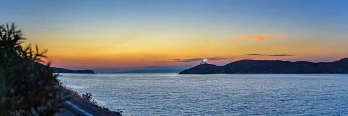 greece lighthouse on an island