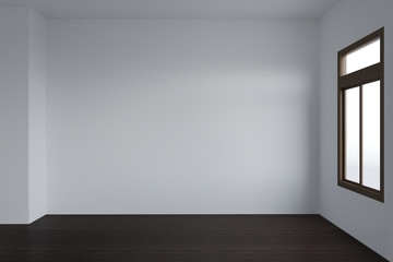 Obraz premium Realistic mock up of empty interior room apartment. 3d render