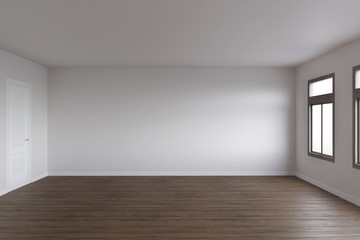 Fototapeta na wymiar Realistic mock up of empty interior room apartment. 3d render