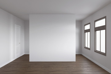 Fototapeta premium Realistyczna makieta pustego wnętrza mieszkania. Renderowania 3D