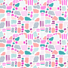seamless vector pattern repeat of hand-drawn, abstract, pebble-like motifs