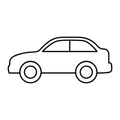 Obraz na płótnie Canvas Car line icon, outline vector sign, linear pictogram isolated on white. Vehicle symbol, logo illustration
