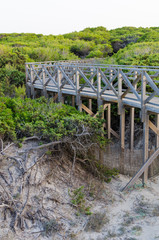 PASARELA MADERA HACIA EL MAR MEDITERRANEO PLAYA MURO PRECIOSA 2017