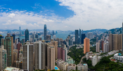Top view of Hong Kong landmark