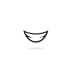 Smile icon isolated on white background 
