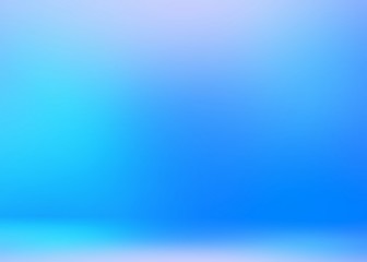 Amazing icy room 3d background. Bright azure blue empty wall and floor illustration. Smooth gleaming texture. Wonderful winter decoration.