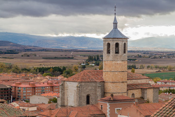 Fototapeta premium View of Santiago (Saint James) church in Avila, Spain