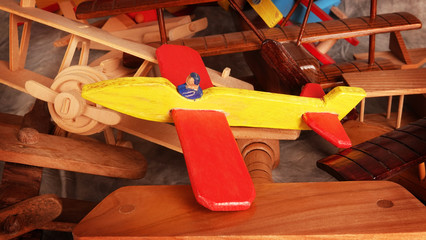 Wooden planes vintage toys airplanes