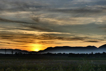 alpiner Sonnenuntergang