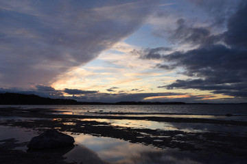 Sonnenuntergang am Kölpinsee in der Uckermark