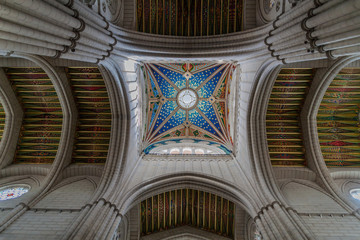 Fototapeta premium Interior of Almudena Cathedral in Madrid, Spain