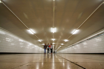 Underground tunnel in beijing, China