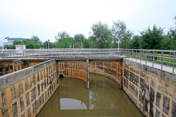 Sewage treatment plant oxidation ditch