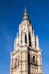 Fototapeta na wymiar Tower of the cathedral in Toledo, Spain