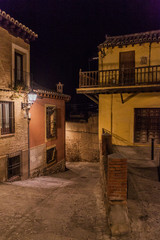 Narrow street in the old town of Toledo, Spain