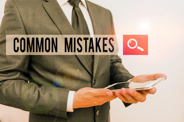 Handwriting text writing Common Mistakes. Conceptual photo actions that are often used...