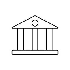 Bank line icon. Line icons with flat design elements on white background. Symbol for your web site design, logo, app, UI. Vector illustration, EPS