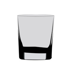 Old Fashioned glass realistic vector illustration isolated