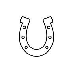 Outline Horseshoe Icon isolated on white background for website design, mobile application, logo, ui. Vector illustration. Eps10.