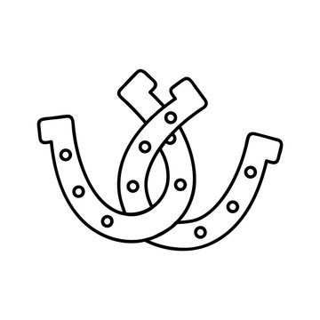 recommend clip art: Outline Horseshoe Icon isolated on white background for website design, mobile application, logo, ui. Vector illustration. Eps10.