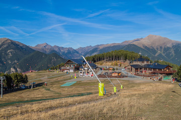 Obraz na płótnie Canvas LA SERRA, ANDORRA - OCTOBER 26, 2017: La Serra Ski resort, Andorra