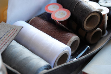 threads for sewing leather