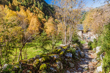 Stone path in Madriu-Perafita-Claror Valley, Andorra
