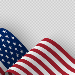 Waving flag of the United States of America.