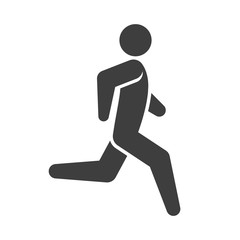 Fototapeta na wymiar Running man icon. Vector on a white background