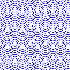 Japanese blue semi circles vector background