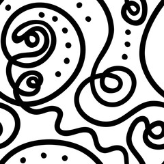 Abstract black and white seamless pattern