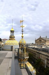 Printemps Haussmann, paris, france, Palais Garnier roof, panorama, landscape, town, architecture, building, city, landmark, exterior,