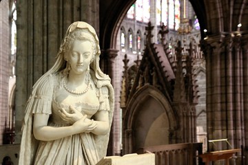 Basilique St Denis, paris, france, statue, marble, church, sculpture, cathedral, architecture, religion, art, ancient, monument, stone, old, catholic, detail,