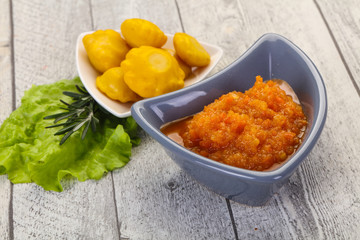 Zucchini squash caviar
