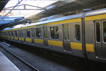 Fototapeta premium train on the platform
