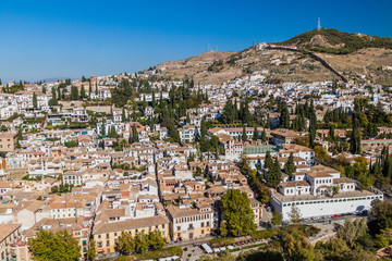 Obraz premium Aerial view of Granada, Spain