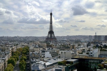 Naklejka premium aerial view of paris, city, view, paris, france, eiffel, tower, eiffel tower, architecture, panorama, urban, landscape, cityscape, france, street, building, town, skyline, panoramic, buildings, roof,