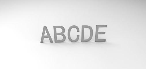 3D font in gray background