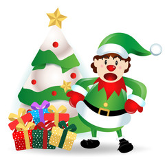 merry christmas.santa claus cute cartoon.for Christmas and Happy New Year background.vector illustration